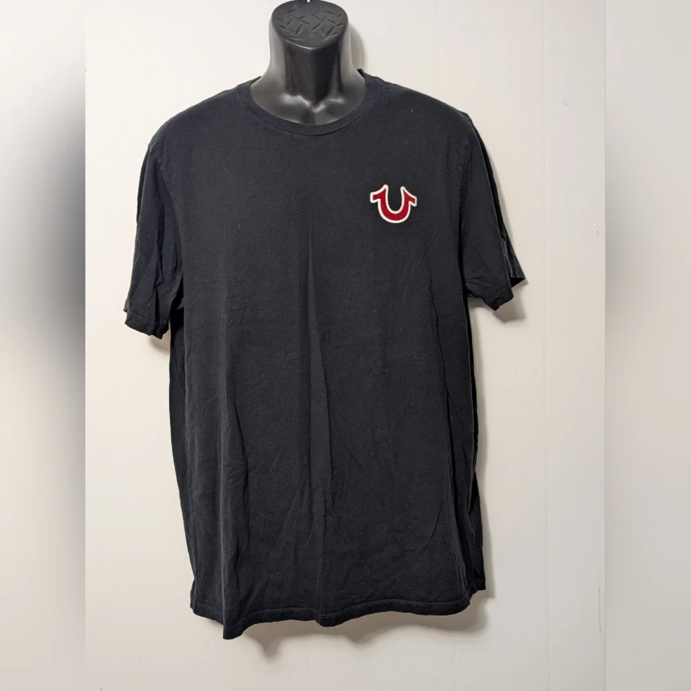 Men's Classic Logo True Religion Black T Shirt Size XL